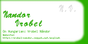 nandor vrobel business card